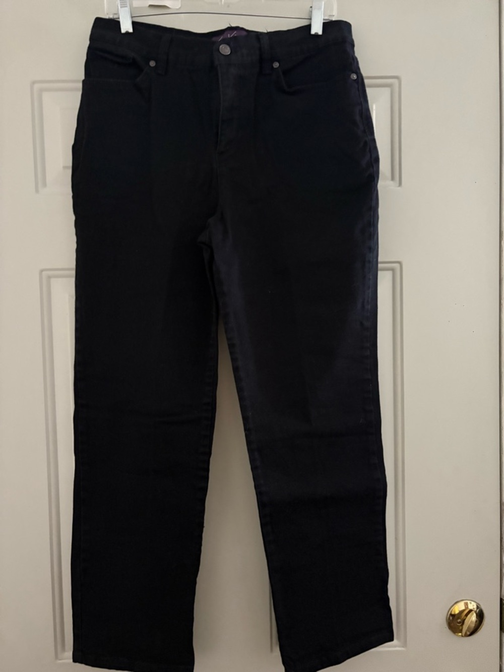 Gloria Vanderbilt Black Straight-Leg Jeans